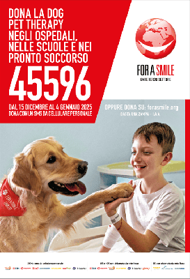 Dog terapy for a smile, banner rettangolare verticale