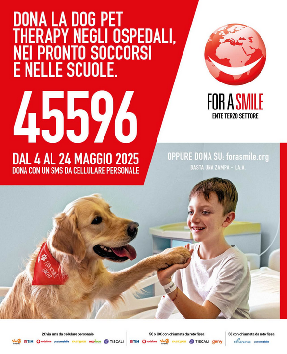 Dog terapy for a smile, banner rettangolare verticale