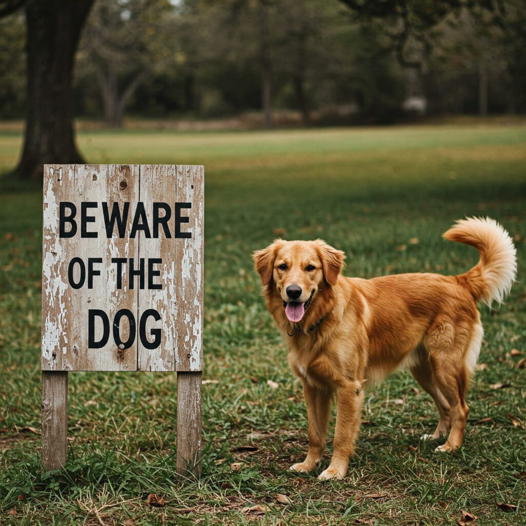 cartello attenti al cane