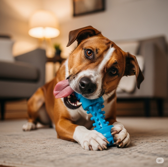 gioco per cane blu